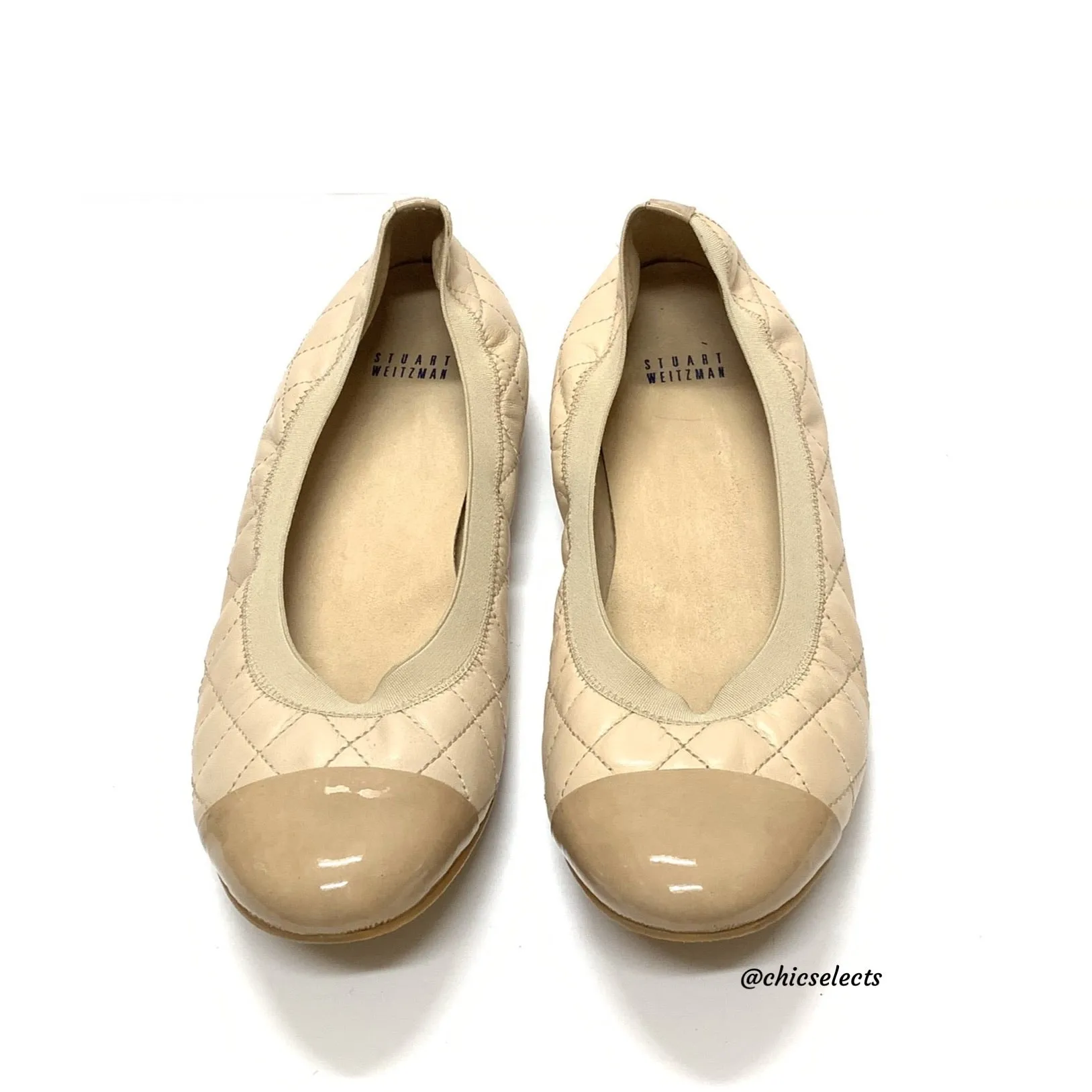 STUART WEITZMAN QUILTED BALLERINA FLATS SIZE 11