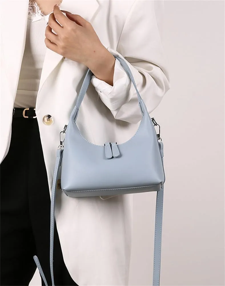 Stylish Vegan Leather Handbag Purse for Women Small Y2k Dumpling Shoulder Crossbody Bag Top Handle Satchels