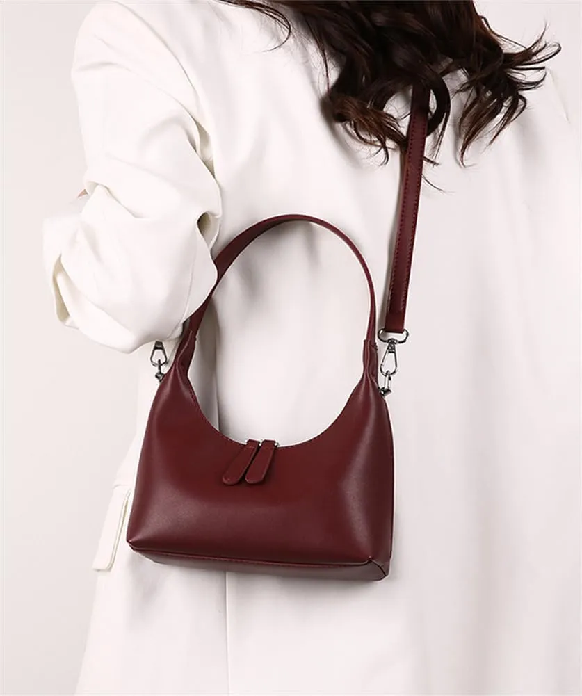 Stylish Vegan Leather Handbag Purse for Women Small Y2k Dumpling Shoulder Crossbody Bag Top Handle Satchels