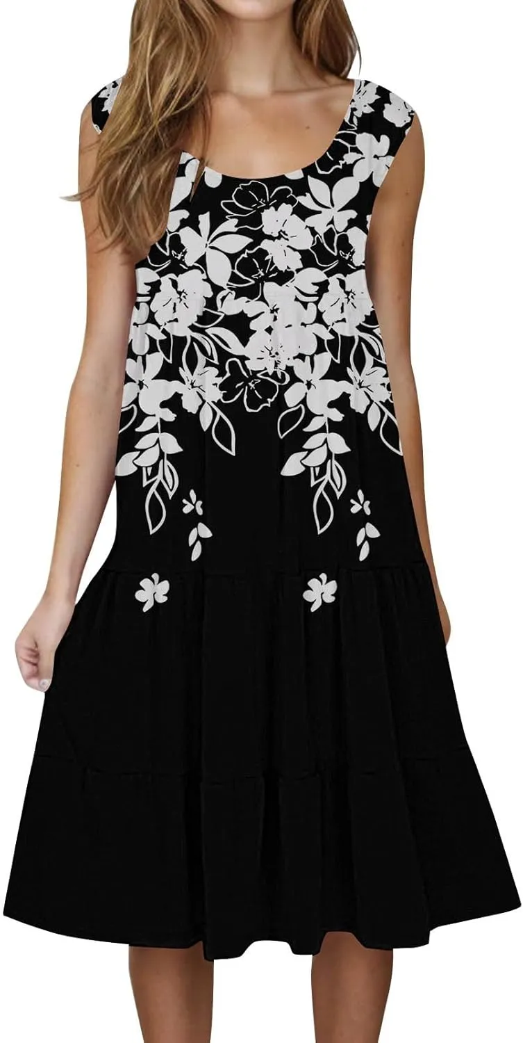 Summer Dresses for Women Summer Dresses for Women Plus Size Beach Dress Casual Sundresses Sexy Sleeveless Dress