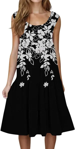 Summer Dresses for Women Summer Dresses for Women Plus Size Beach Dress Casual Sundresses Sexy Sleeveless Dress