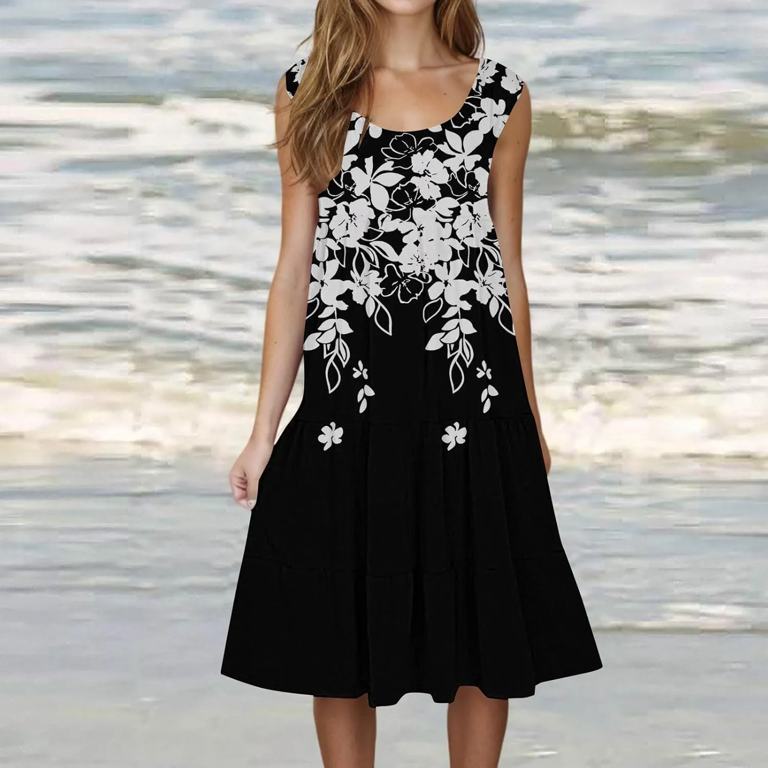 Summer Dresses for Women Summer Dresses for Women Plus Size Beach Dress Casual Sundresses Sexy Sleeveless Dress
