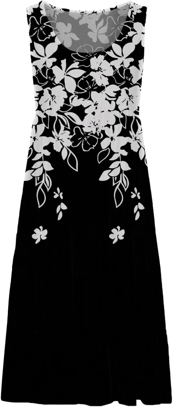 Summer Dresses for Women Summer Dresses for Women Plus Size Beach Dress Casual Sundresses Sexy Sleeveless Dress