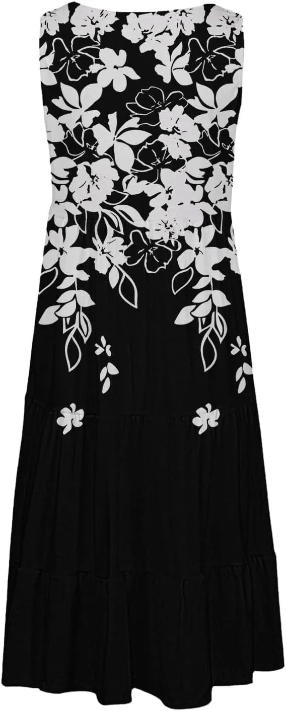 Summer Dresses for Women Summer Dresses for Women Plus Size Beach Dress Casual Sundresses Sexy Sleeveless Dress
