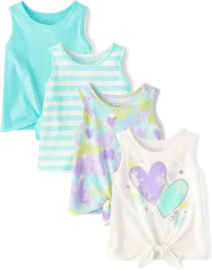 The Children's Place Baby Girls' and Toddler Tie Front Tank Tops