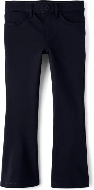 The Children's Place Girls' Uniform Ponte Flare Leg Pants
