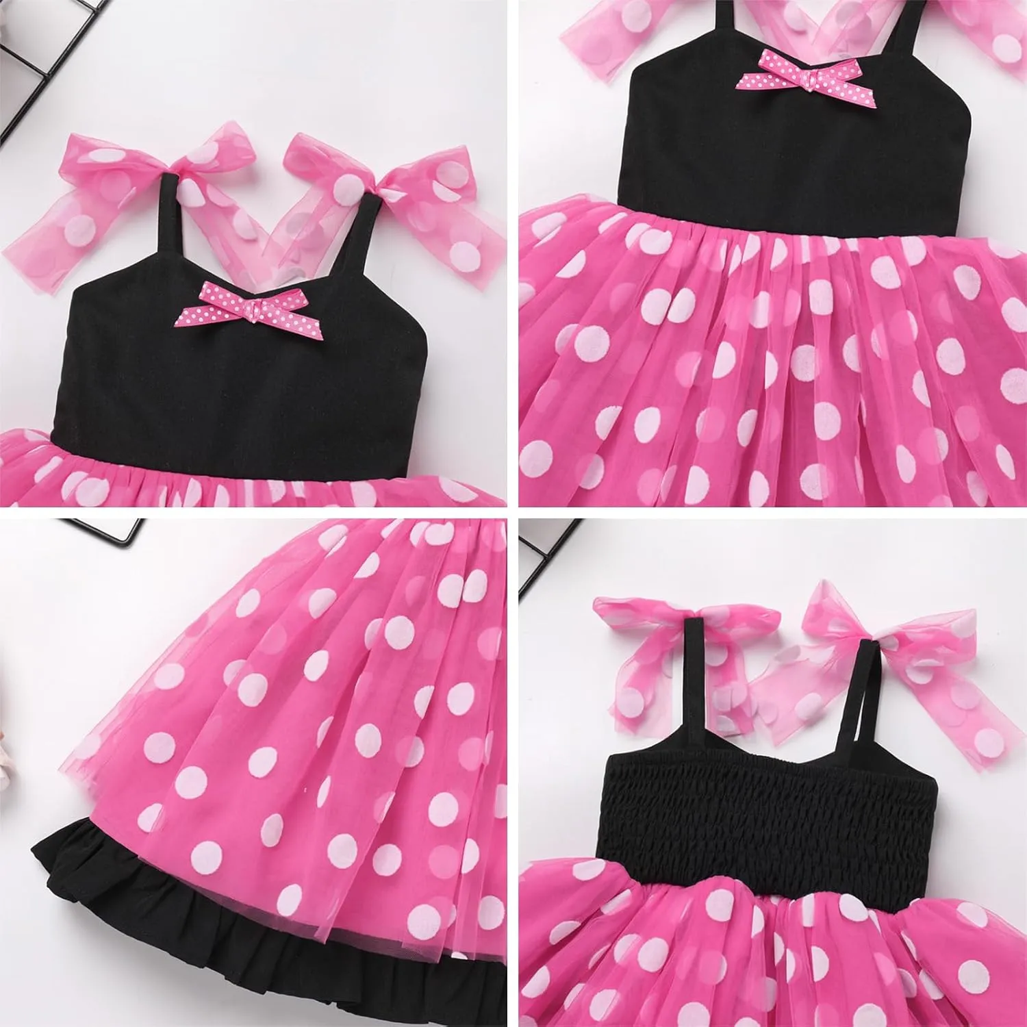 Toddler Baby 1st Birthday Girl Cake Smash Outfit Self-tie Floral Tutu Dress Ruffle Halloween Party Photo Shoot