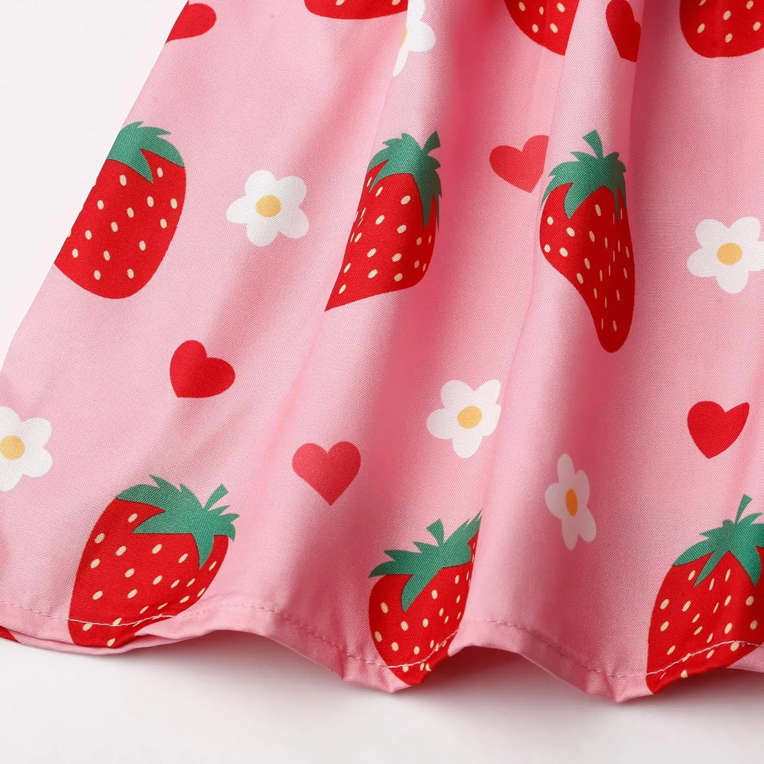 Toddler Little Girls Summer Dresses Floral Ruffle Sleeve A-Line Sundress Smocked Swing Birthday Outfits Dress 2-7 Years