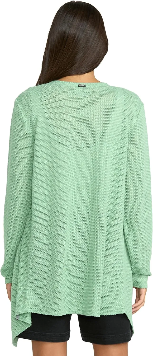 Volcom Women's Go Wrap Open Front Cardigan Sweater (Regular & Plus Size)