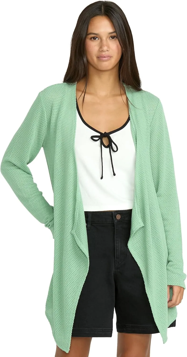 Volcom Women's Go Wrap Open Front Cardigan Sweater (Regular & Plus Size)
