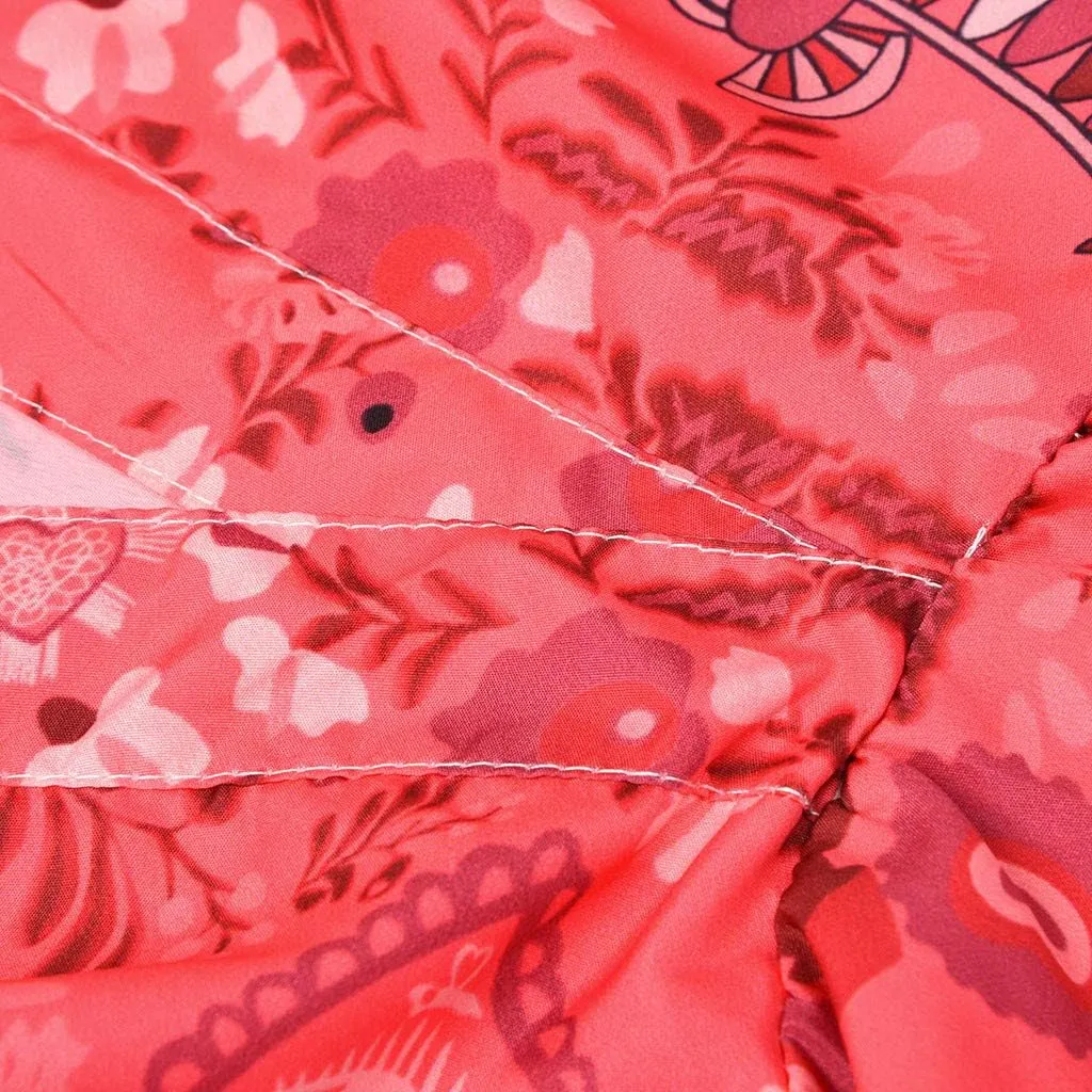 Women Casual Summer Sundress Midi Boho Floral Print Dresses Pretty Long Sleeve V Neck Smocked Ruffle Blouse Dress