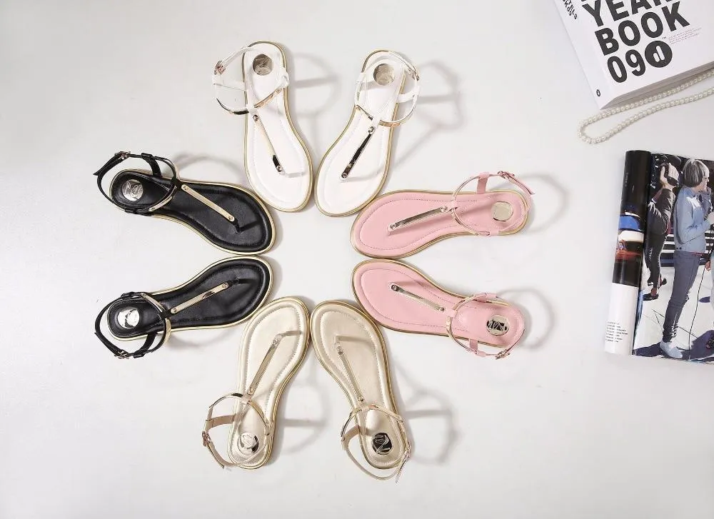 Women sandals sexy thin belt flat sandals for women