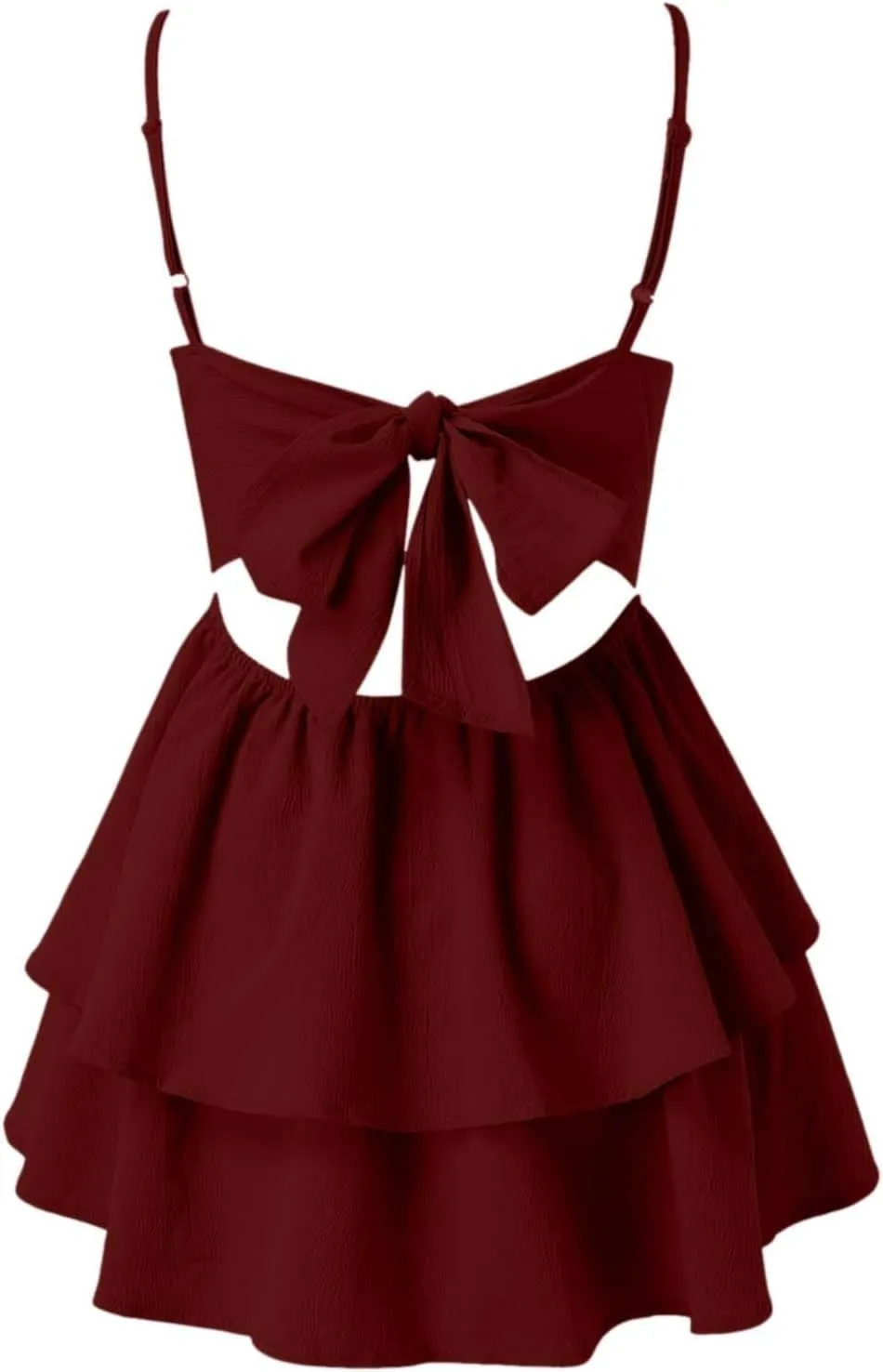 Women's Camisole Sexy Summer Sundresses 2025 Casual Backless Modest Bow Tie Trendy Solid Color Vacation Butterfly