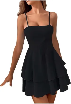 Women's Camisole Sexy Summer Sundresses 2025 Casual Backless Modest Bow Tie Trendy Solid Color Vacation Butterfly