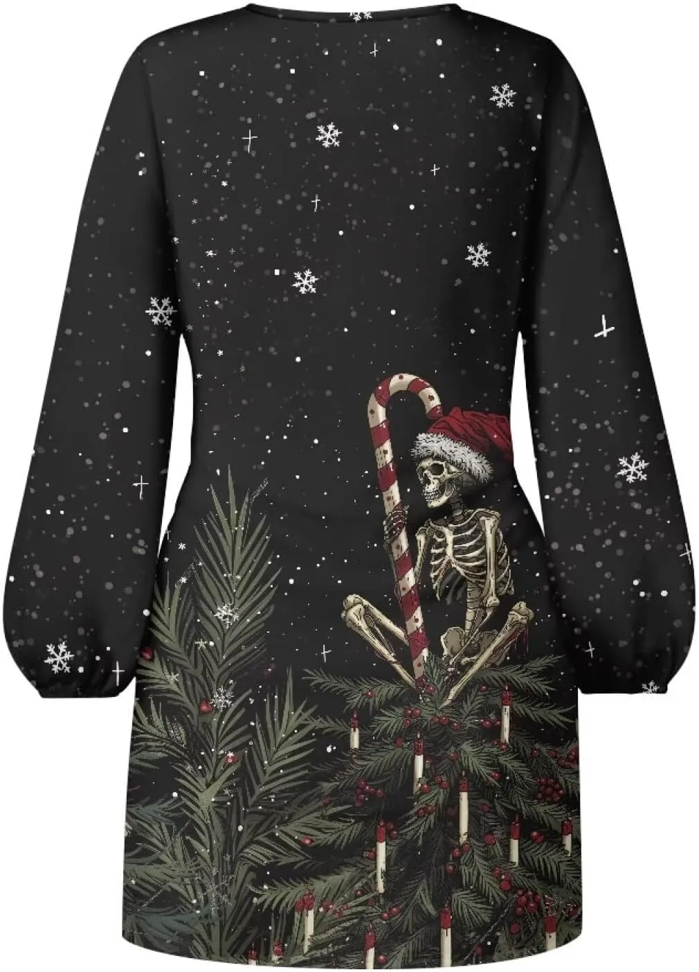 Womens Casual Dress Crewneck Long Sleeve A Line Mini Dresses Tie Waist Flowy Outfits Sexy Stylish Sundress