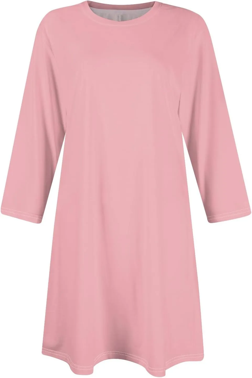 Womens Casual Long Sleeve T Shirt Dresses Trendy Plus Size 3/4 Sleeve Mini Dress Elegant Formal Flowy Short Dress
