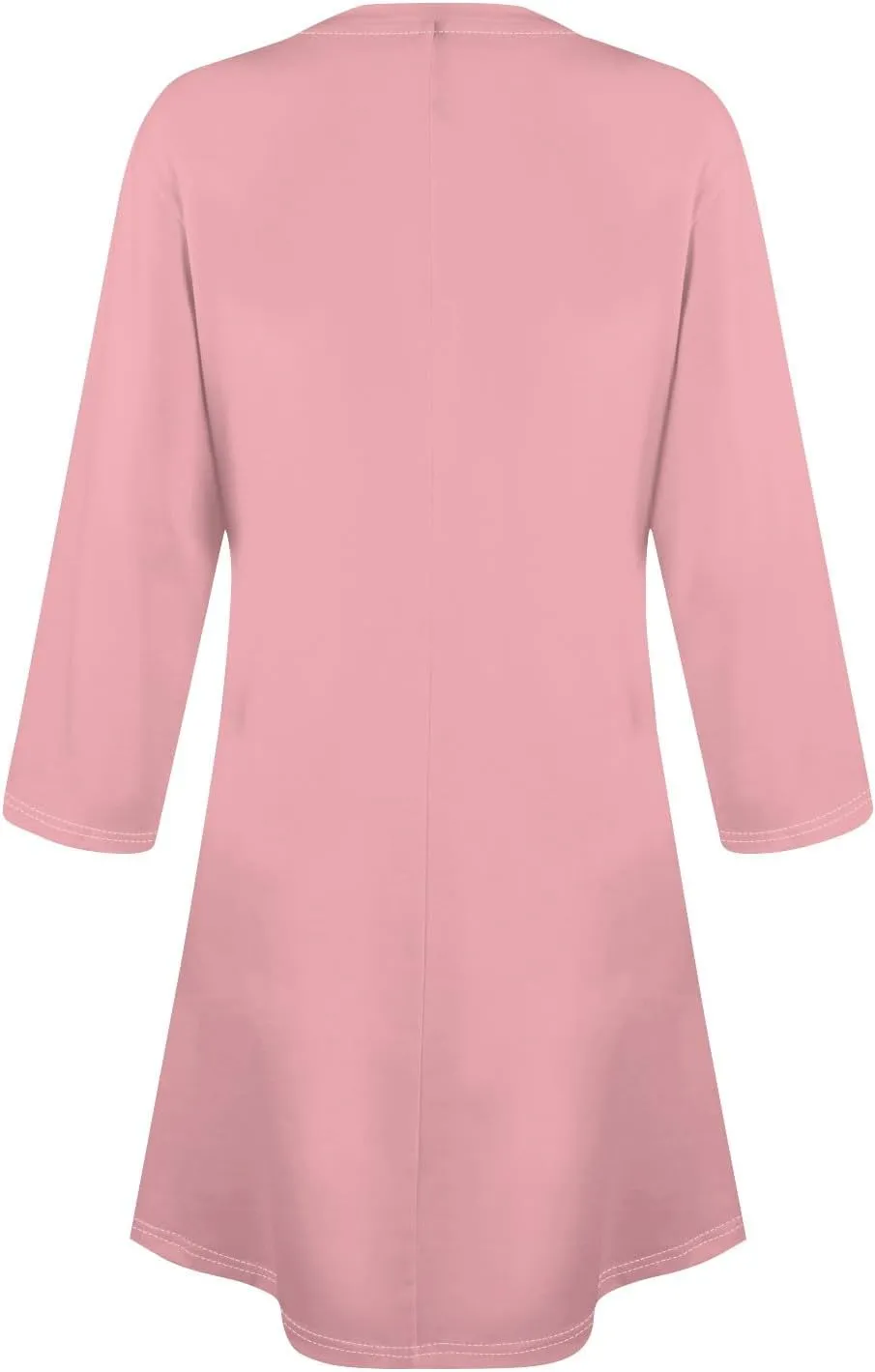 Womens Casual Long Sleeve T Shirt Dresses Trendy Plus Size 3/4 Sleeve Mini Dress Elegant Formal Flowy Short Dress