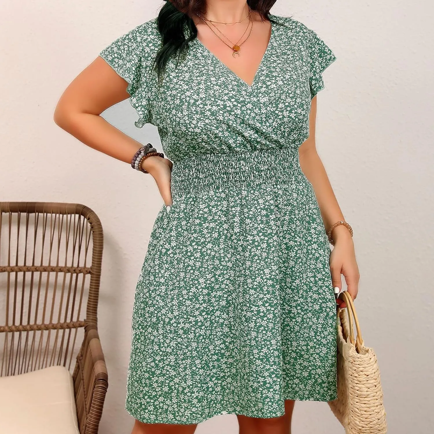 Womens Dresses Short Sleeve Dresses for Women Boat Neck Maxi Long Midi Flowy Fall Summer Dresses 2025