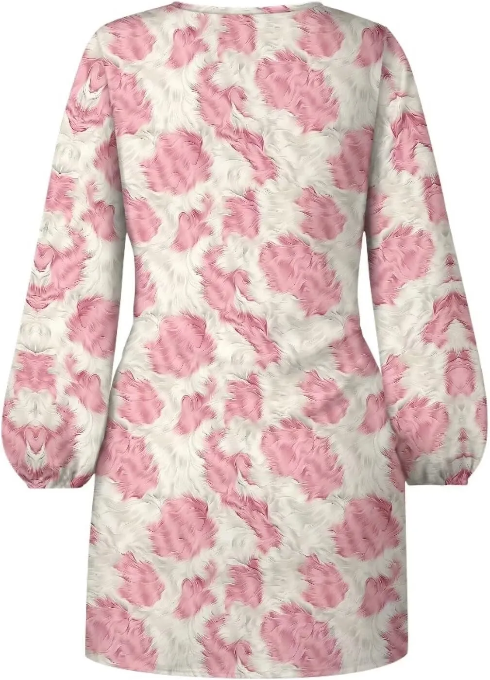 Women's Elegant Long Sleeve Dress Summer Mini Dresses Crewneck Tie Waist A Line Casual Stylish Outfits