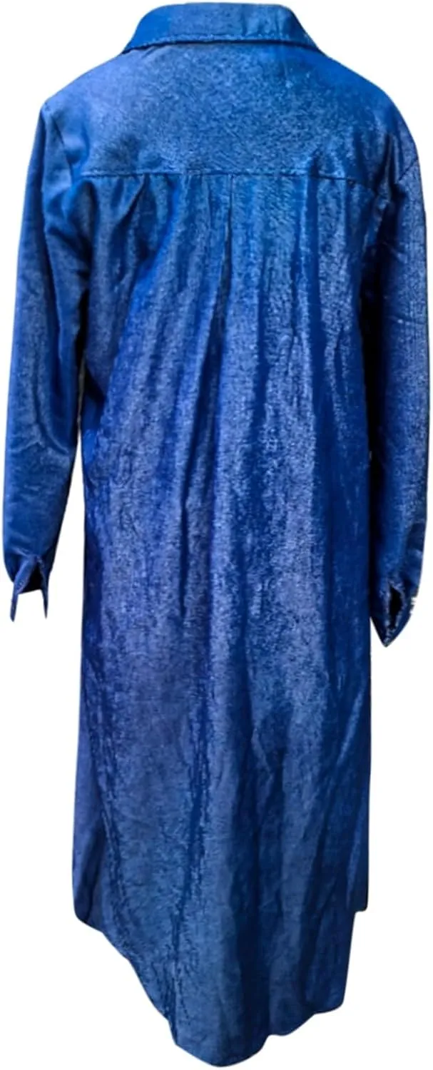 Women's Plain Maxi Long Dress Kaftan Cotton Long Sleeve Casaul Oversized Dress Summer Boho Maxi Dress Plus Size