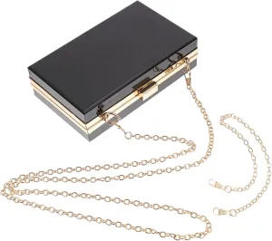 Women's Small Square Bag Ladies Hand Bag Clear Purse for Women Ladies White Purse for Women Gold