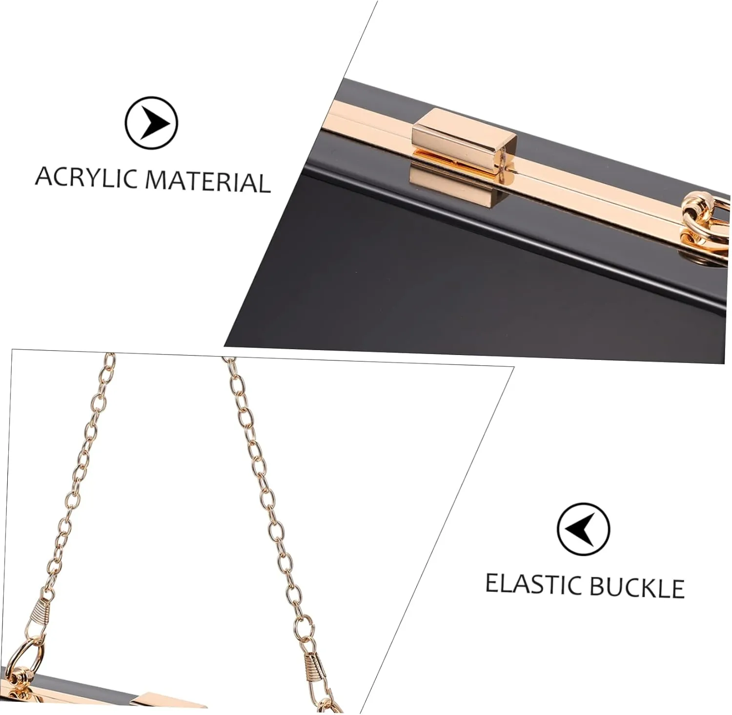 Women's Small Square Bag Ladies Hand Bag Clear Purse for Women Ladies White Purse for Women Gold