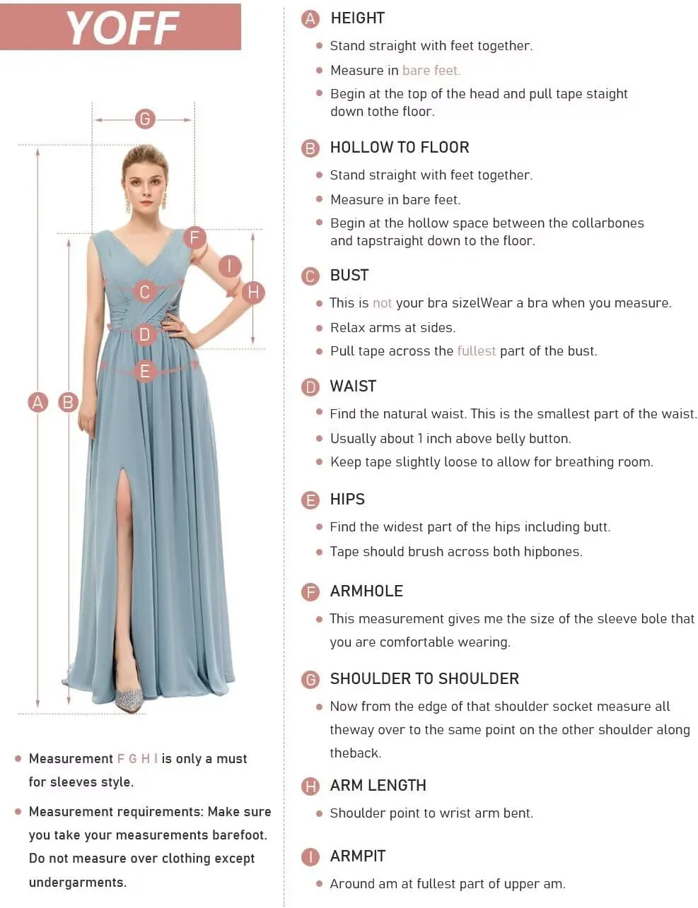 YOFF V-Neck Flutter Sleeve Bridesmaid Dress with Pockets A-Line Long Chiffon Formal Party Dresses with Slit YO003